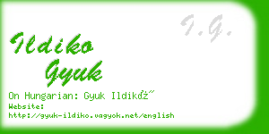 ildiko gyuk business card